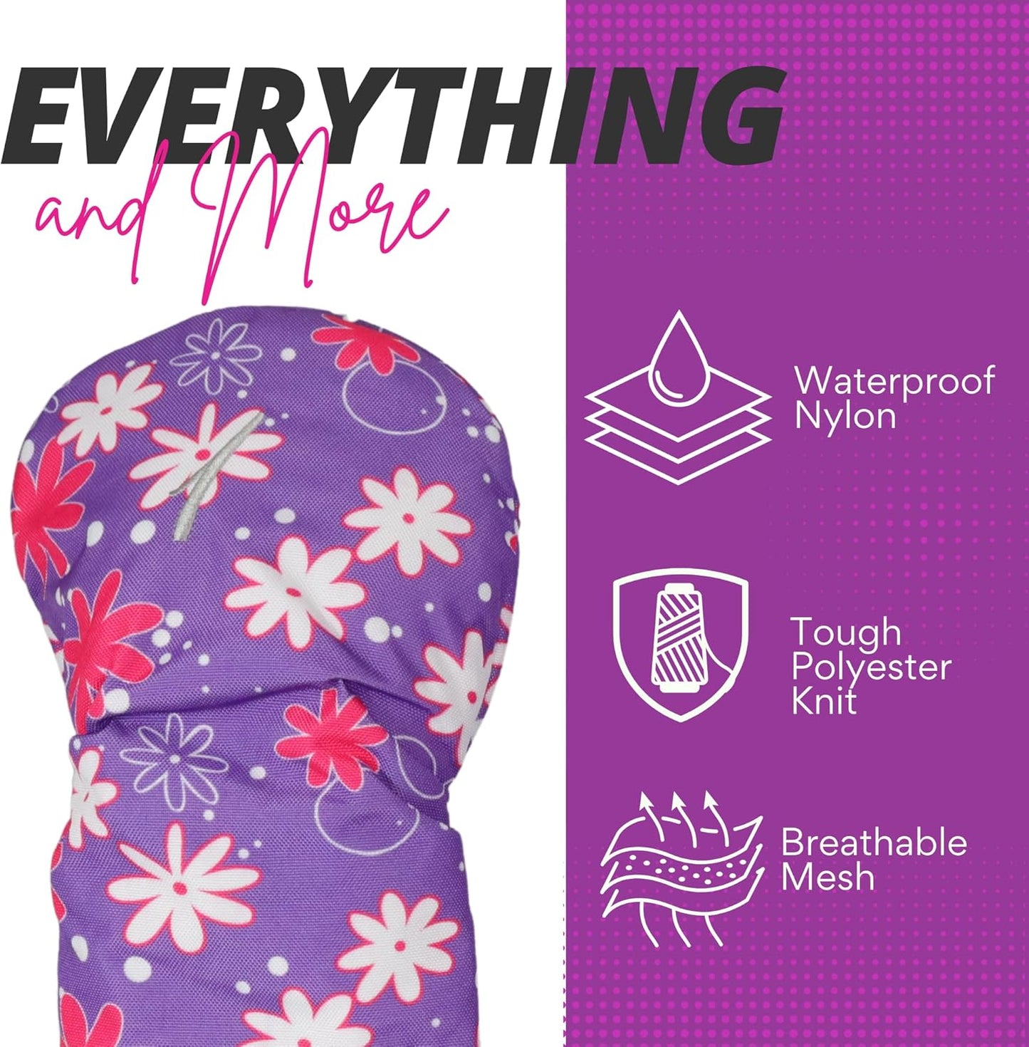 Taboo Fashions Resort Collection Golf Club Covers for Women - Numbered Golf Headcovers Set for Driver, Fairway and Hybrid Clubs - Weather Resistant, Pack of 4