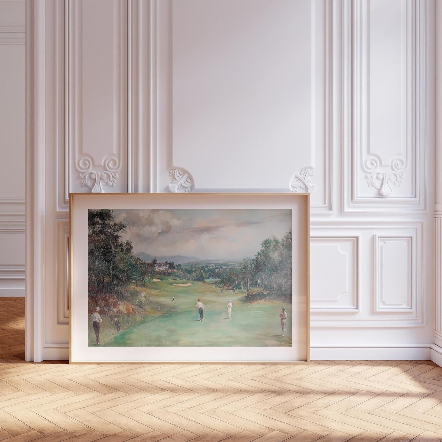 Vintage Golf Course Premium Giclee Fine Art Prints - Antique Style Golf Course Painting Posters, Golf Wall Art, Aesthetic Golfing Poster for Home Office Decor, Ready to Frame