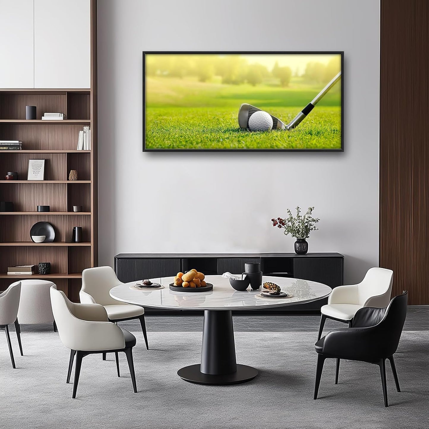 Large Golf Framed Wall Art for Living Room Golf Course Pictures Wall Decor Golf Sports Canvas Print Painting Artwork Modern Home Decorations for Bedroom Office 60x30 inch