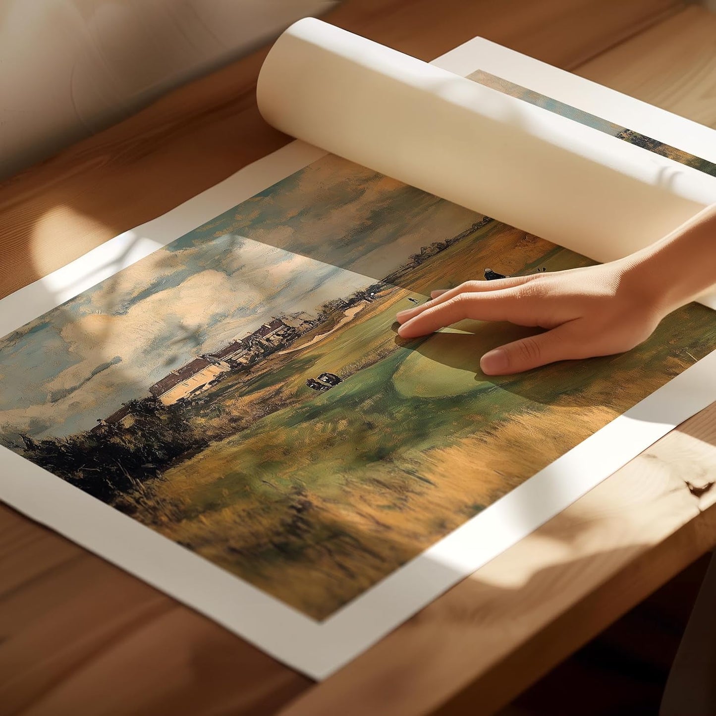 Vintage Golf Course Premium Giclee Fine Art Prints - Antique Style Golf Course Painting Posters, Golf Wall Art, Aesthetic Golfing Poster for Home Office Decor, Ready to Frame