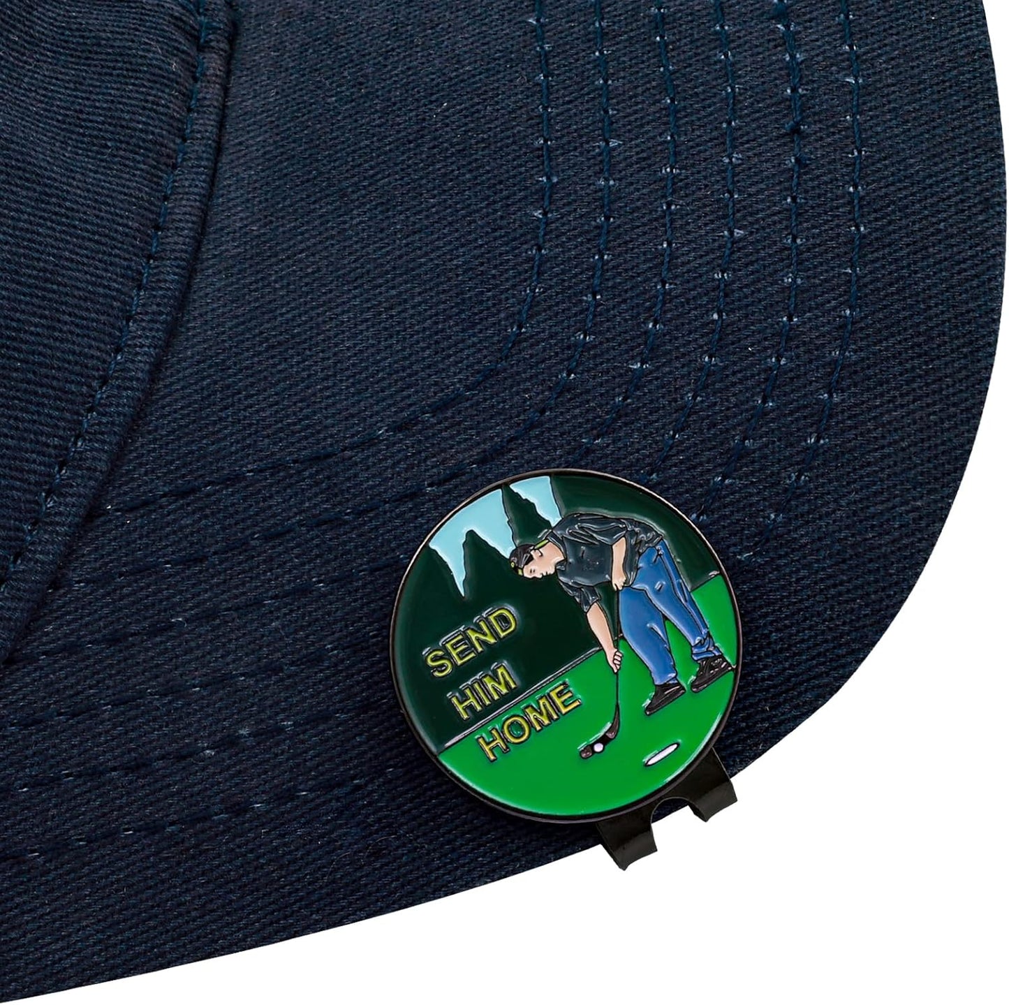 Golf Ball Marker with Magnetic Hat Clip - Funny Golf Gift