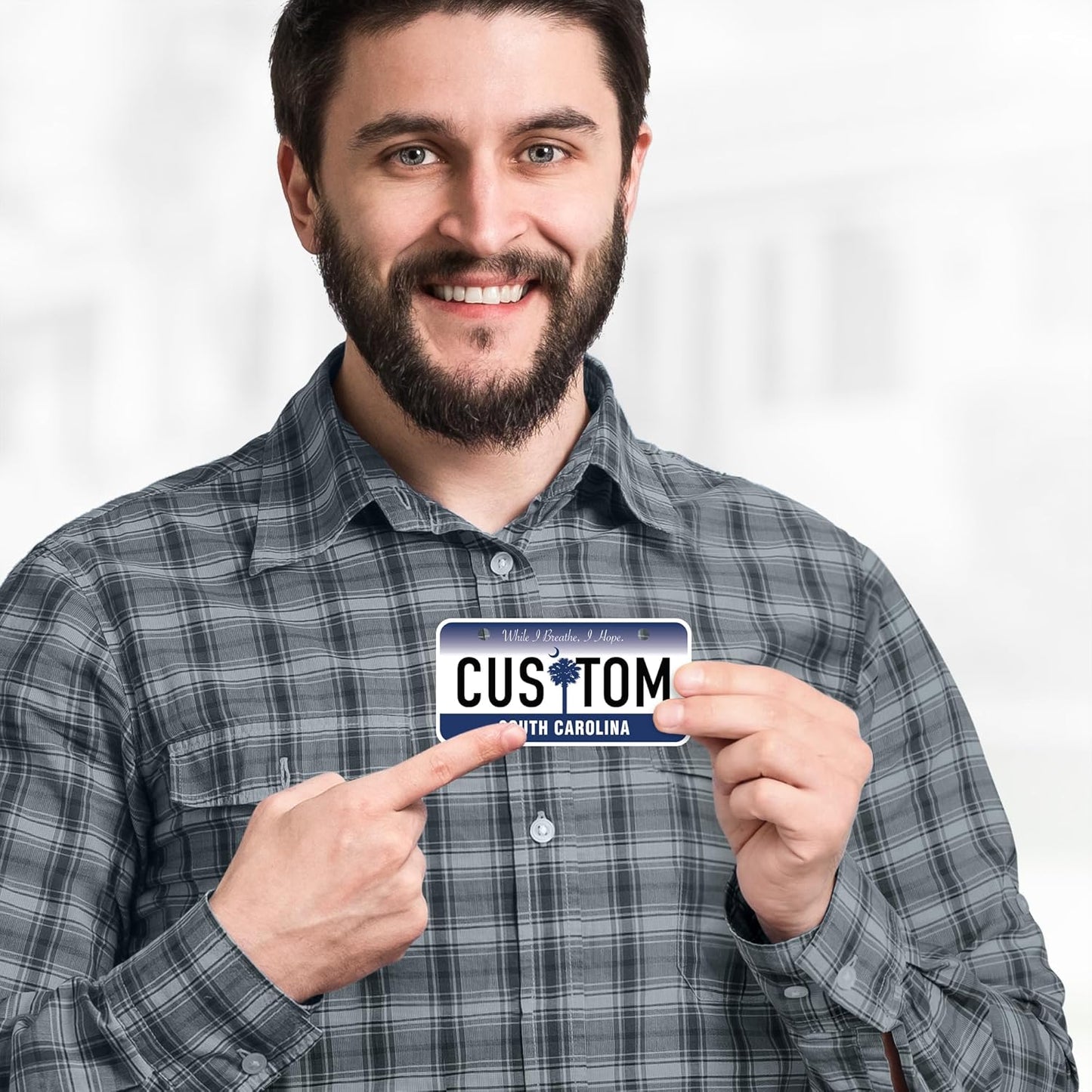 Mini License Plates, Personalized License Plates, Custom for Car, Bikes, ATV, Kids Car, Golf Cart, Jeep, 2x4 Inch, Rust-Free Fade Resistant Aluminum, USA Made by My Sign Center (South Carolina)