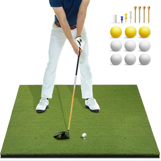 Bltend Golf Mat: 5x4ft & 5x5ft Heavy-Duty Golf Hitting Mats Practice Outdoor/Indoor, Elite Dense Artificial Turf Matt Training Aid for Backyard/Garage/Driving Range/Simulators