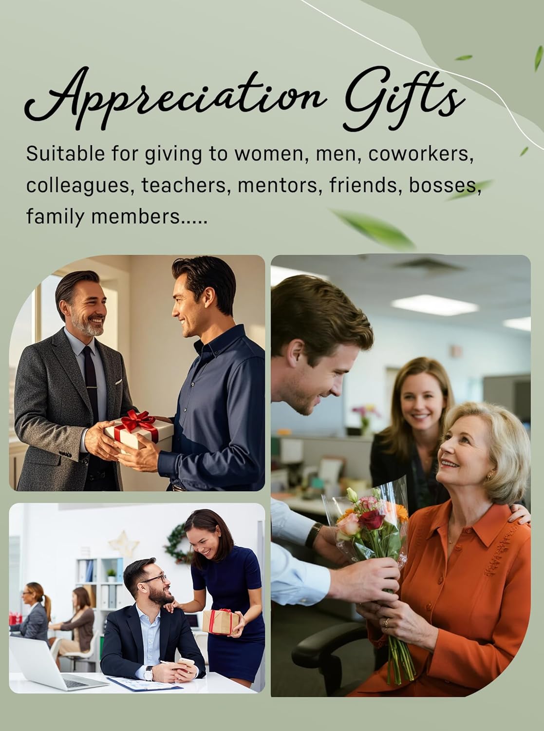 Thank You Appreciation Gifts for Women Men Teacher Friends, Inspirational Gift Ideas, Coworker Leaving Gifts, Motivational Quote Desk Clock Home Office Decor, Gift Box Card (Battery Not Included)