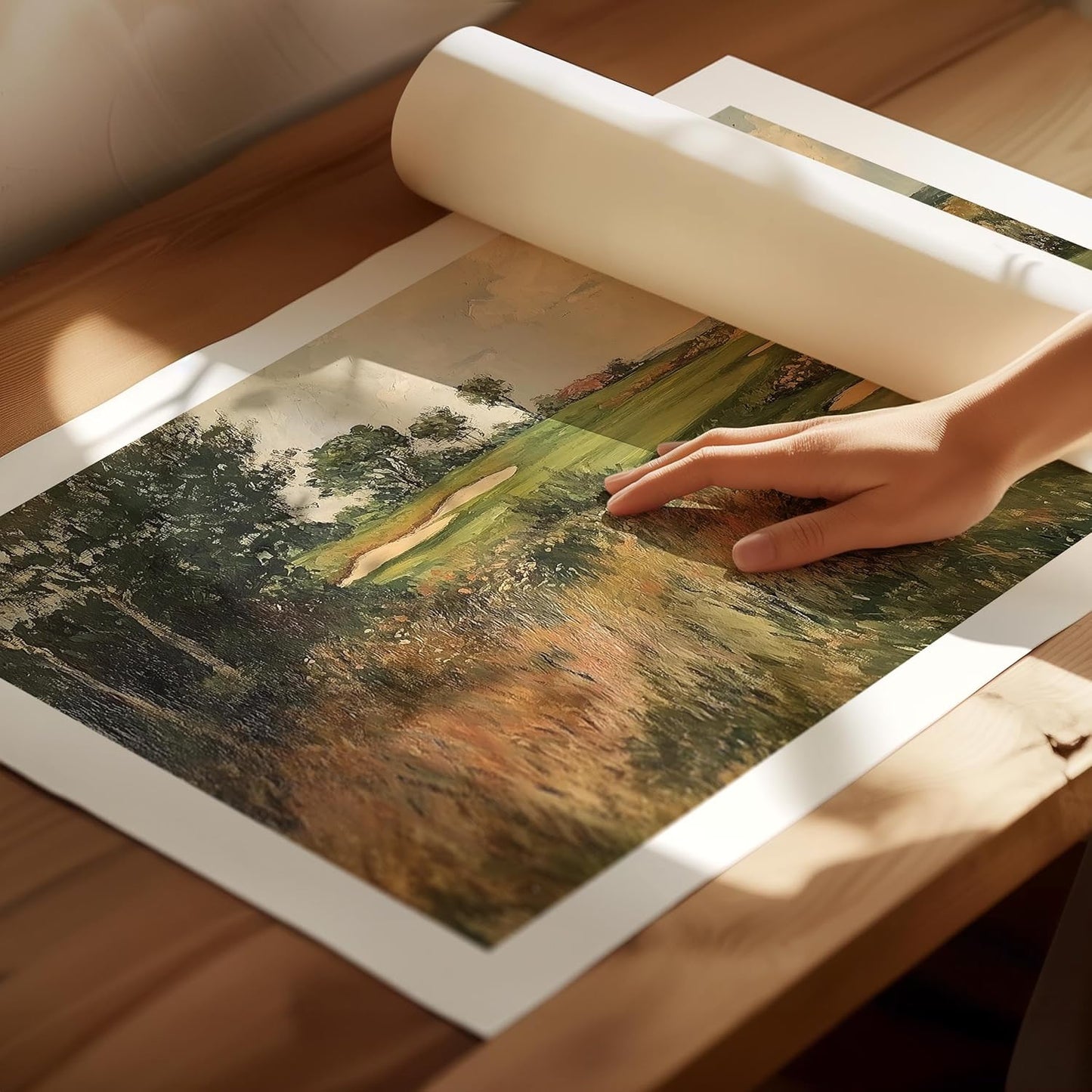 Vintage Golf Course Premium Giclee Fine Art Prints - Antique Style Golf Course Painting Posters, Golf Wall Art, Aesthetic Golfing Poster for Home Office Decor, Ready to Frame