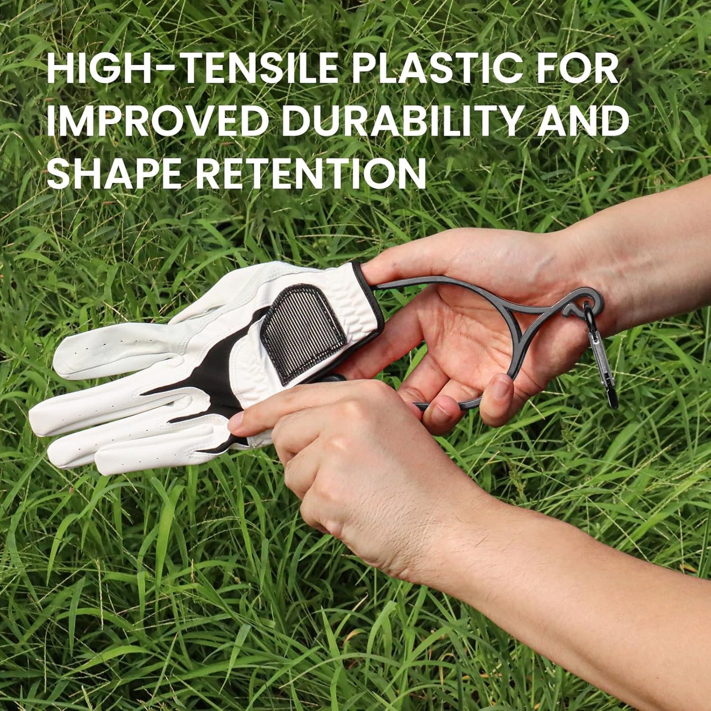 FINGER TEN Golf Gloves Stretcher Holder Hanger Keeper Dryer Shaper Tool Accessories Durable Glove Support Frame Guardian Hook to Bag Gifts for Men Women Golfer