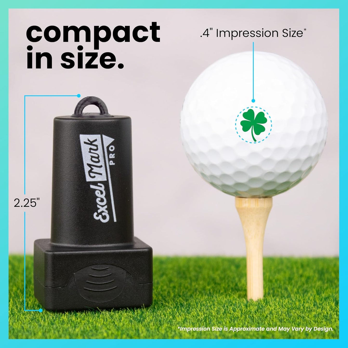 ExcelMark Pro Golf Ball Stamp - Easy Ball Identification - Choose from 25+ Styles and 4 Colors!
