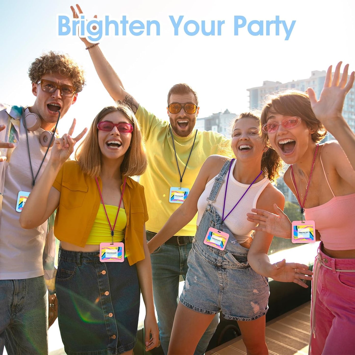 10Pcs Lanyards for ID Badges Colored Lanyards Neck Lanyard Straps Multi-Purpose Badge Holder Strap for Women Men Teacher Wallet Whistles id Badges Holder Keys Office (10 Colors)