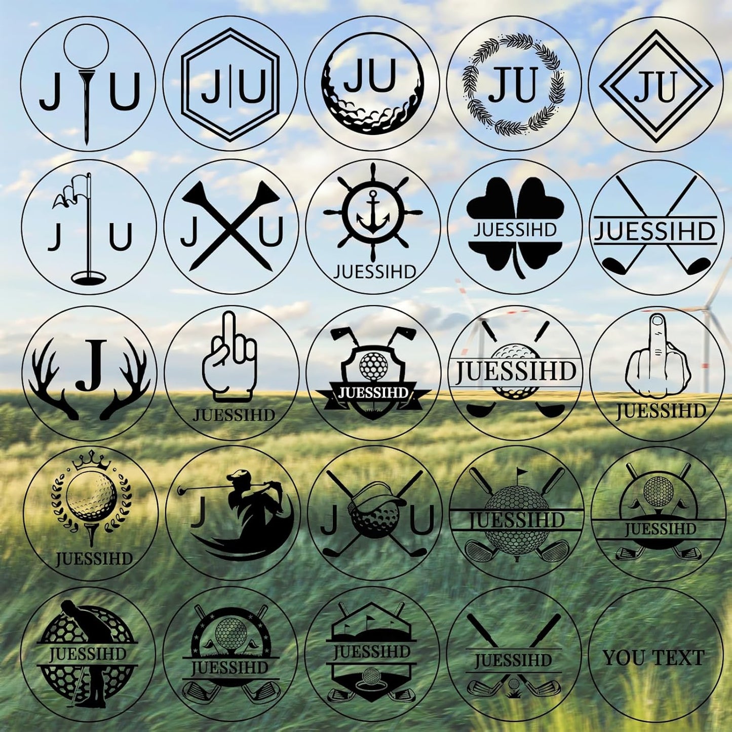 Custom Golf Ball Stamp, Personalized Golf Balls Marker Stamp, Customized Golfs Balls Stamps with Your Logo Design, Includes Fast-Dry Ink & Gift Box, Golfs Accessories for Men & Women Gifts