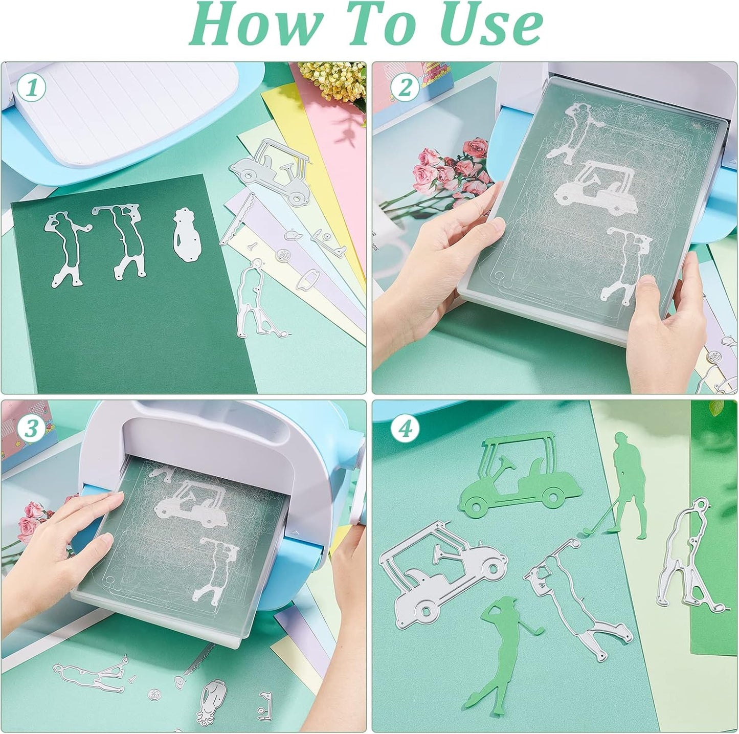 GLOBLELAND Golf Cutting Dies Golf Man Cut Die for DIY Scrapbooking Sports Die Cuts for Cards Making Album Envelope Decoration