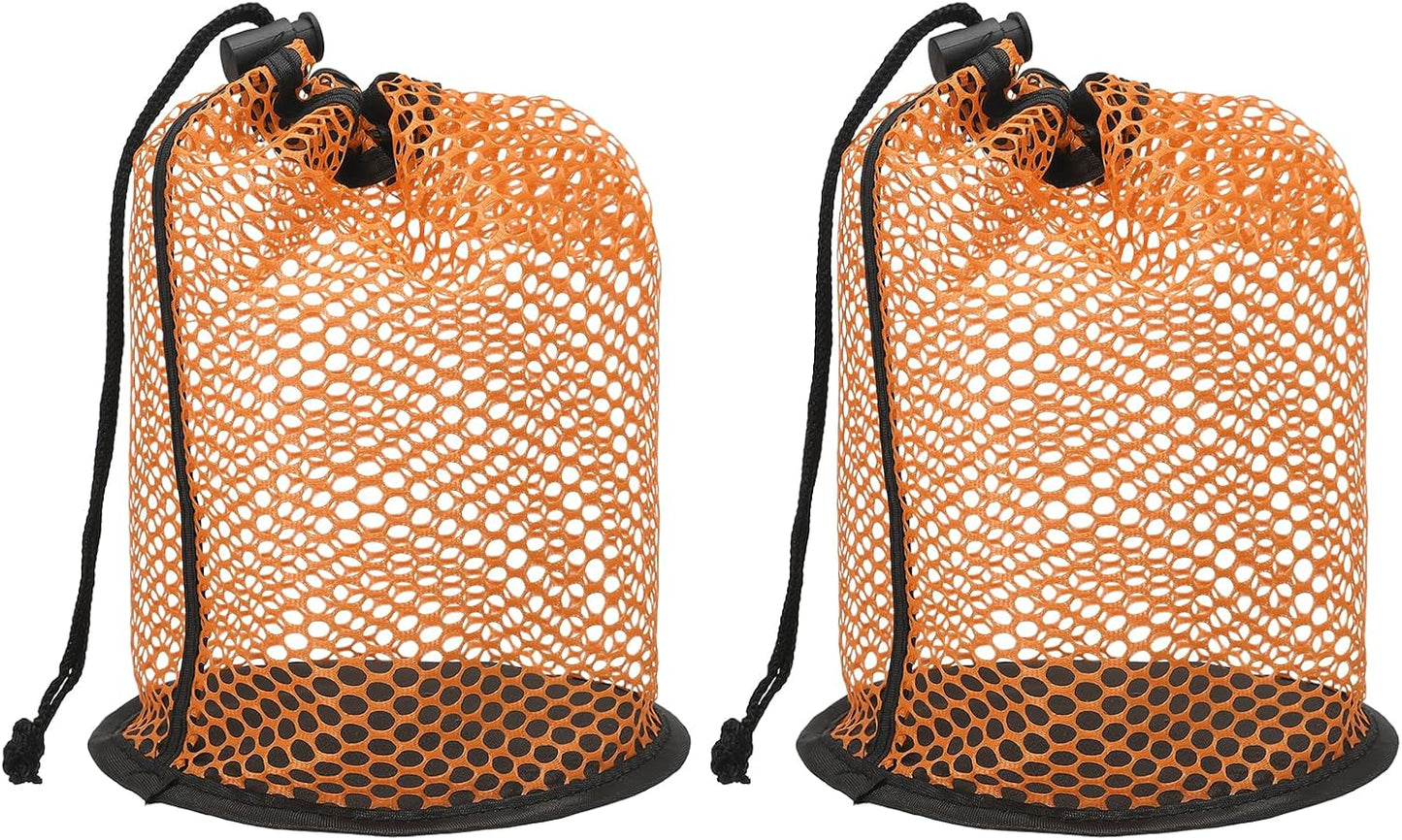 Golf Ball Storage Bag Nylon Mesh Golf Pouch with Adjustable Drawstring Closure for Balls Outdoor Sports Supplies