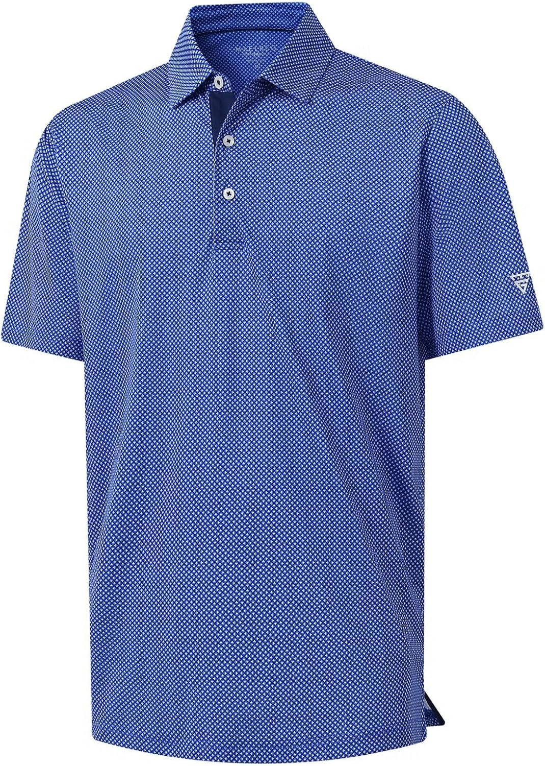 M MAELREG Mens Golf Shirt Short Sleeve Dry Fit Print Moisture Wicking Performance Patterns Collared Polo Shirt