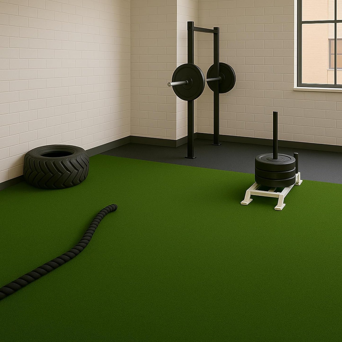 Ottomanson Artificial Turf Golf Hitting Mat 6'6" x 18' Indoor/Outdoor Waterproof Synthetic Fake Grass for Putting Practice Baseball Football Sports Gym Backyard, Custom Size 2' up to 30'