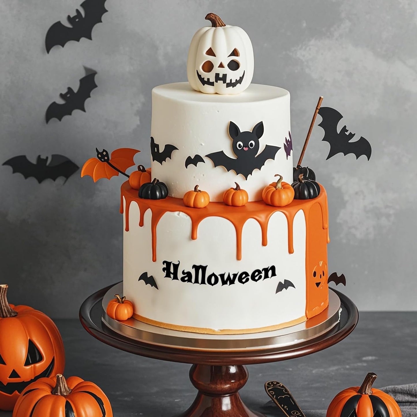 3-Piece Halloween Silicone Mold Set: Carousel Curly Letters & Numbers for Various Crafts - Perfect for Fondant Cakes, Chocolate, Resin, Gumpaste & DIY Creations