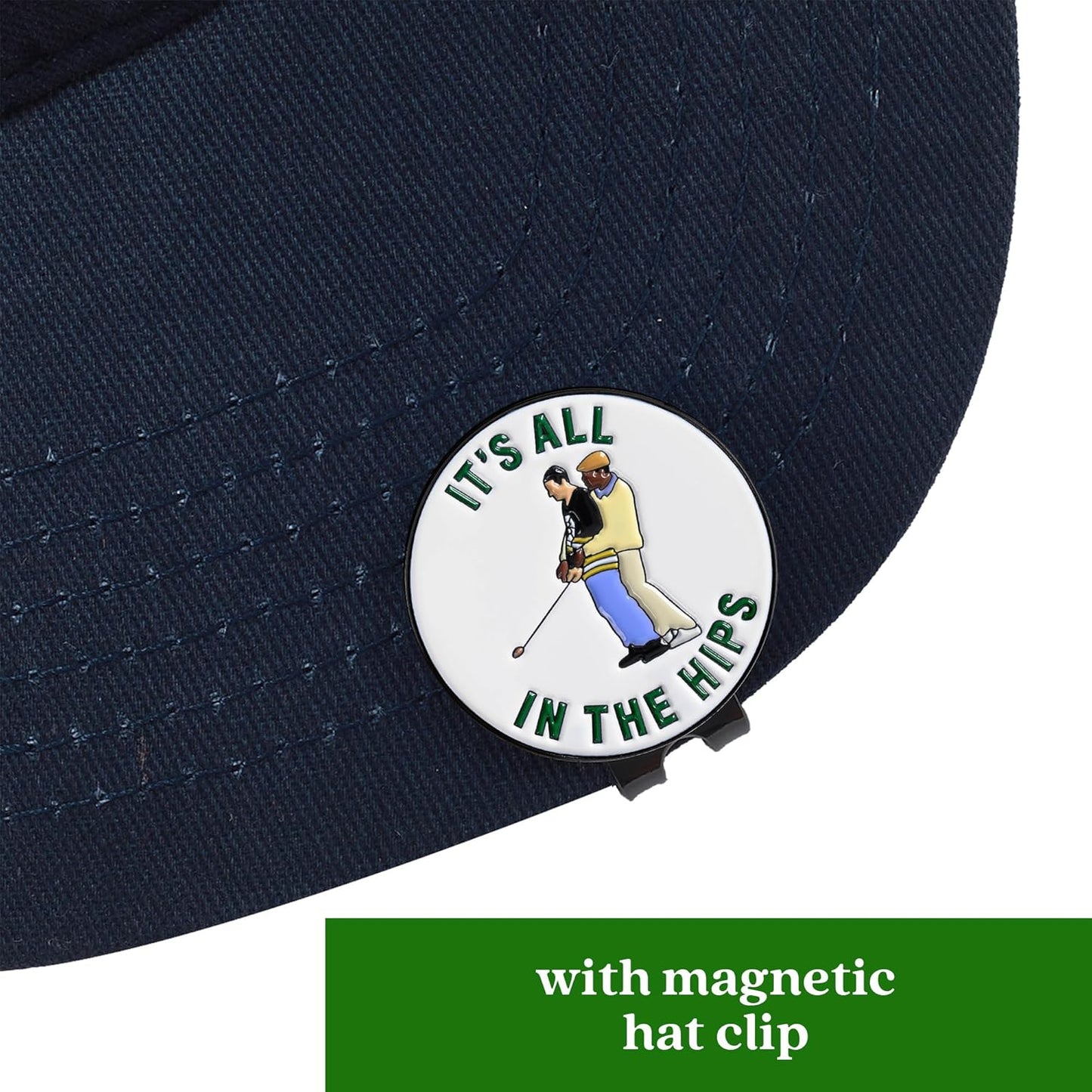 ZEETY Funny Golf Ball Marker with Magnetic Hat Clip – Golf Accessories for Men and Women, Great Golf Gift for Players with Attitude