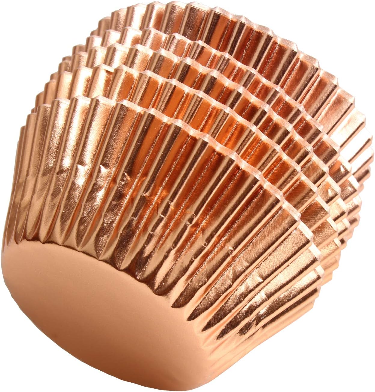 Rose Gold Foil Muffin Cupcake Liners case Baking Cups,Foil Cupcake Liners Standard Baking Cups Pack of 100 …