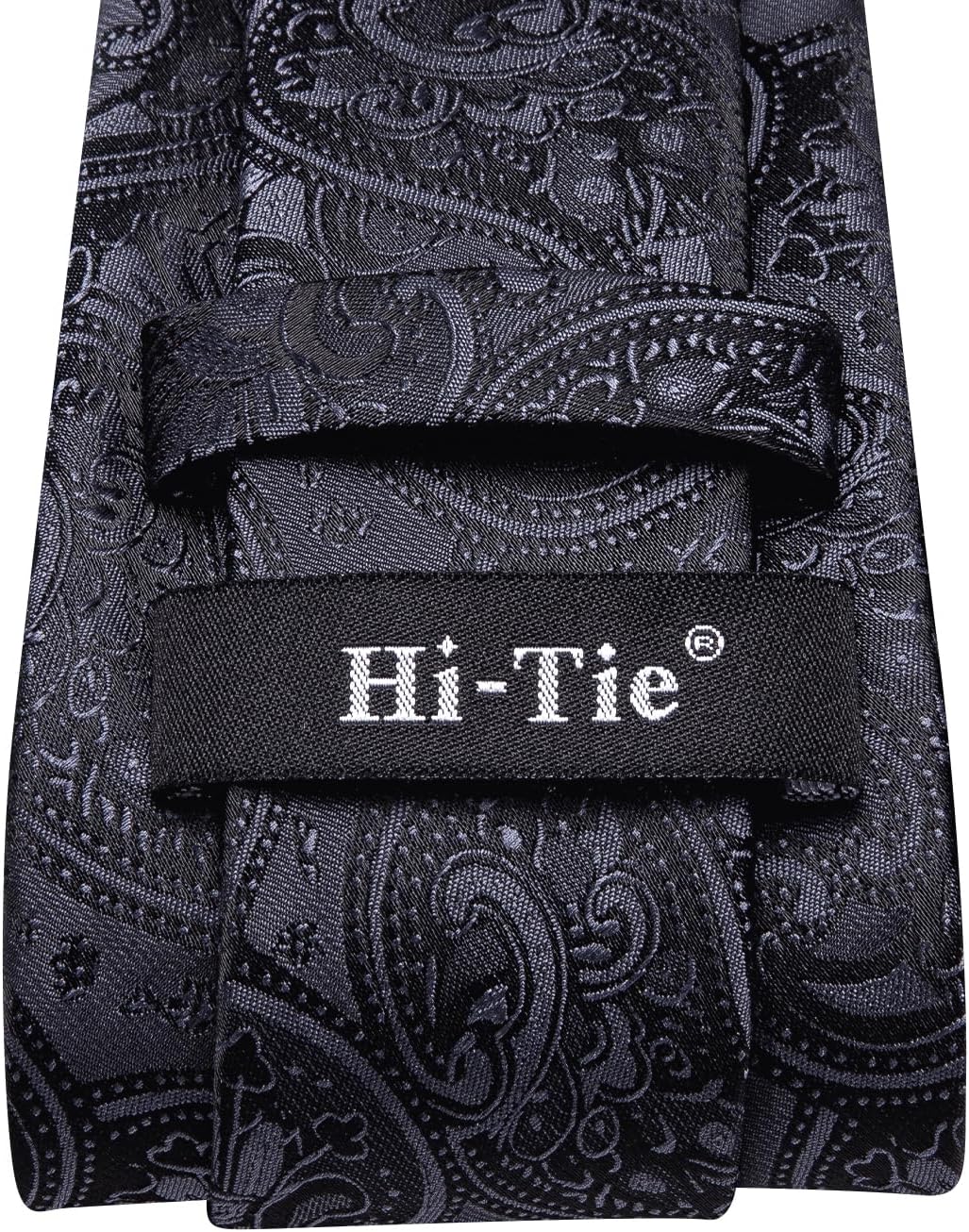 Hi-Tie Men 63inches Tie Set Extra Long Necktie Paisley Tie Pocket Suqare Cufflinks Big and Tall Men Tie