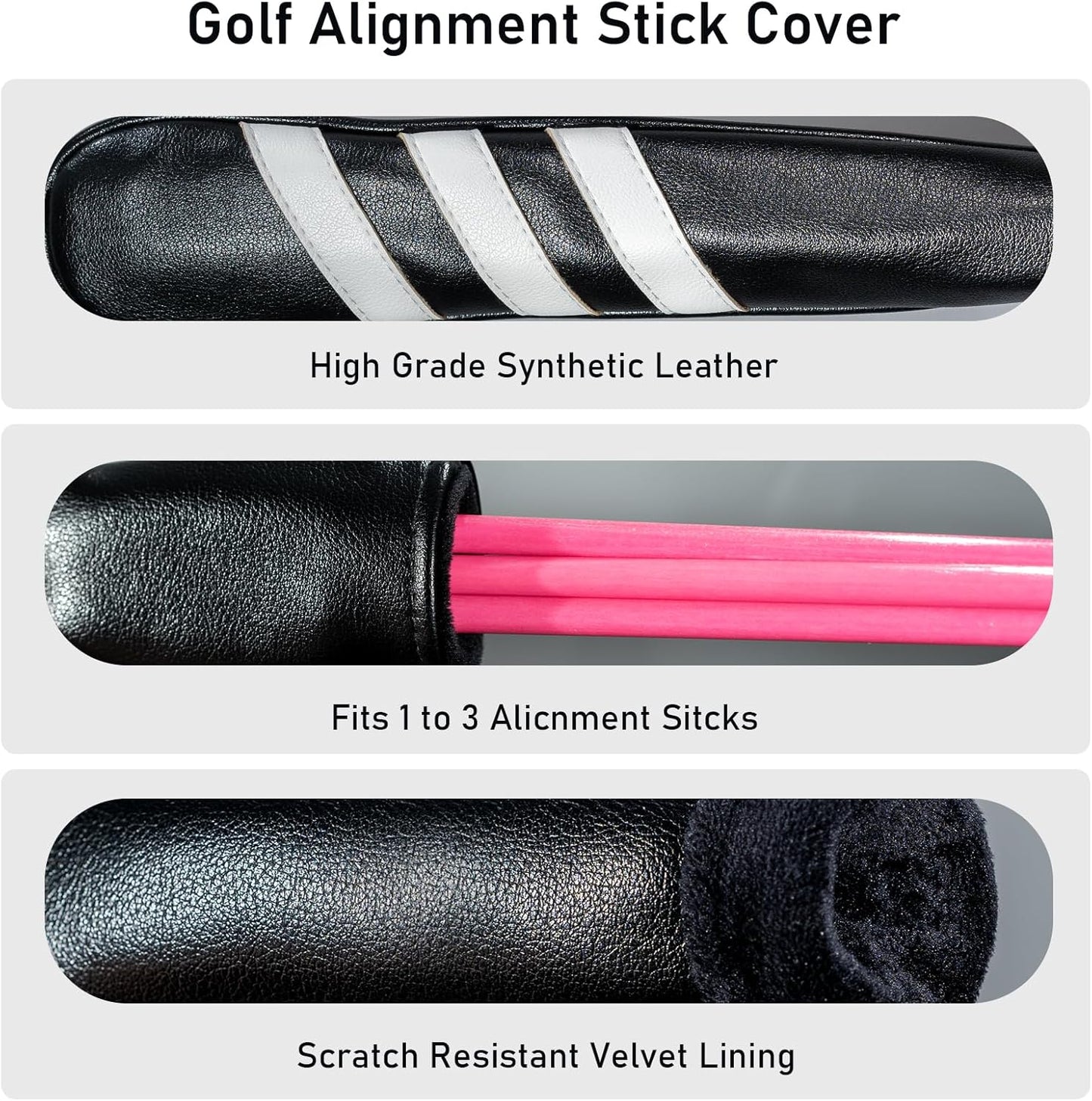 Golf Club Head Covers - 4pcs or 1pc Golf Accessories Club Covers Set for Woods and Driver Fairway Hybrids with Interchangeable Tags