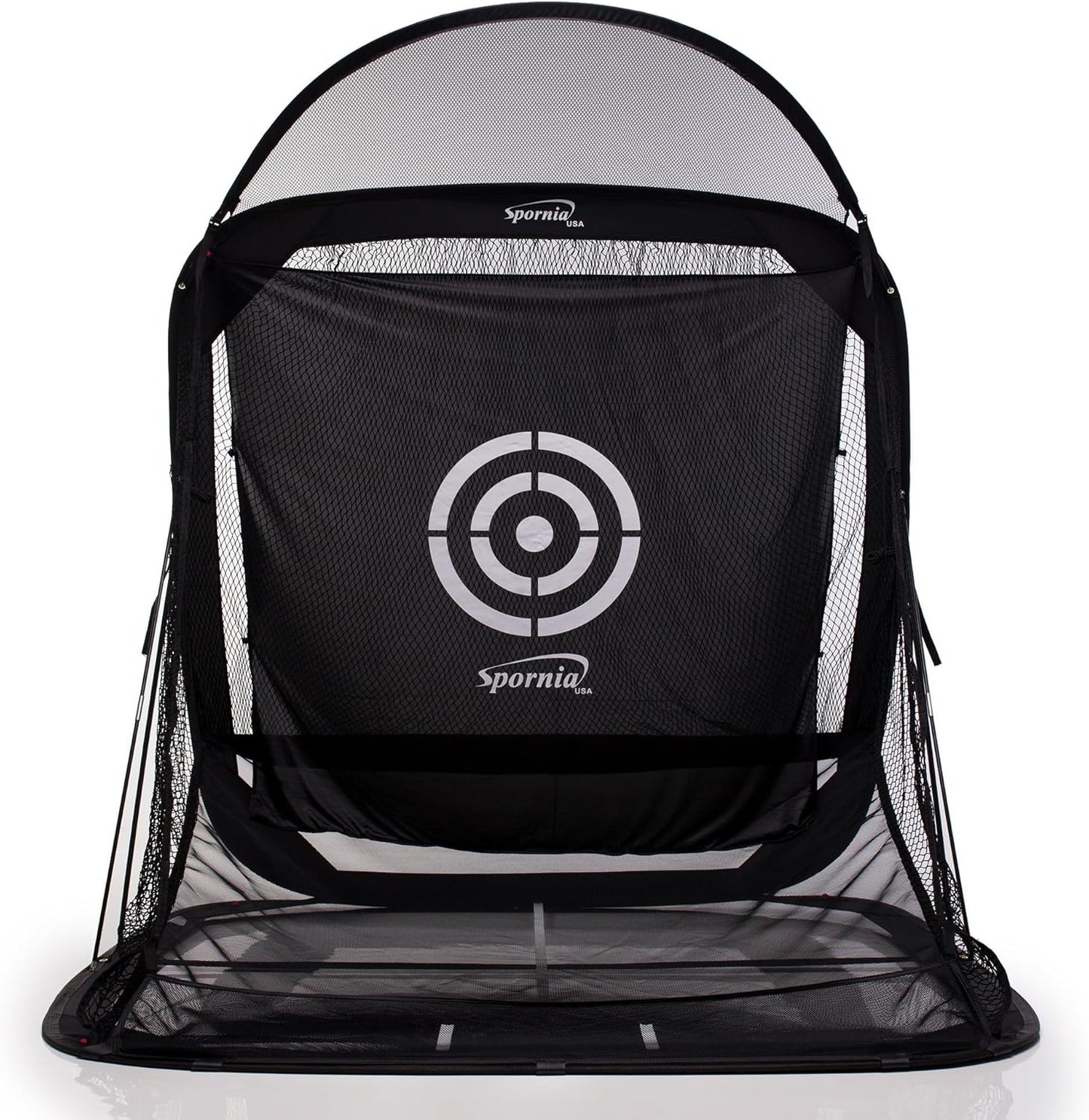 Spornia Spg-7 Golf Practice Net - Automatic Ball Return System w/Target Sheet, Two Side Barrier
