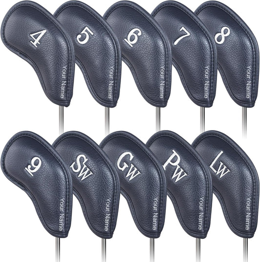 Craftsman Golf Magnetic Iron Headcovers Protective Cover with Large No. Available for Customize Name