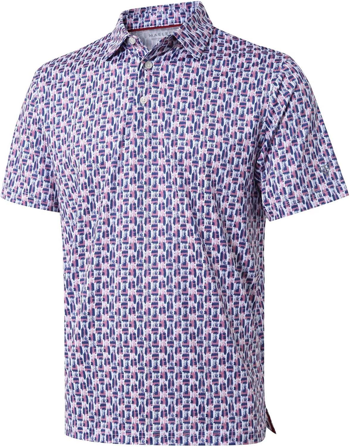 Golf Shirts for Men Dry Fit Short Sleeve Print Performance Moisture Wicking Polo Shirt