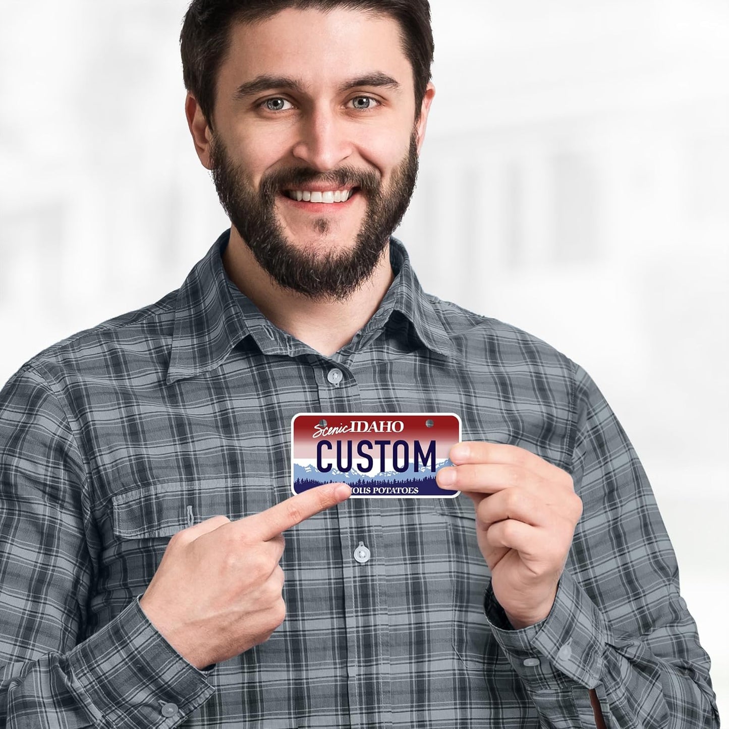 Mini License Plates, Personalized License Plates, Custom for Car, Bikes, ATV, Kids Car, Golf Cart, Jeep, 2x4 Inch, Rust-Free Fade Resistant Aluminum, USA Made by My Sign Center (Idaho)