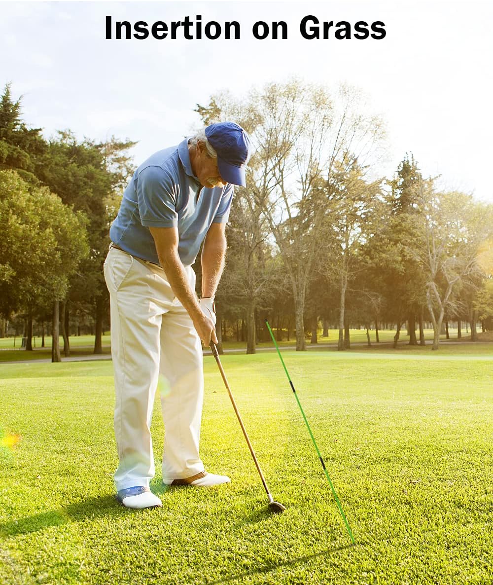 Rhino Valley Golf Alignment Sticks - 48" Collapsible Golf Practice Rods for Aiming, Putting, Full Swing Trainer, Posture Corrector with Clear Tube Case, Golf Training Equipment