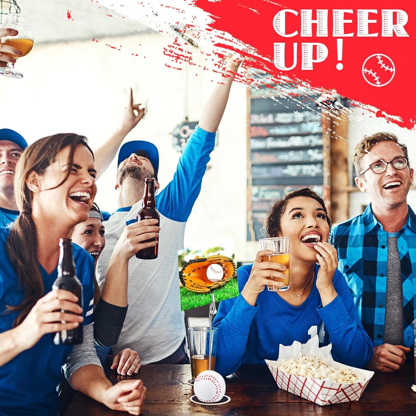 Jetec 12 Pcs Resin Sports Ball Base Memo Clips with Alligator Wire Table Number Card Place Holders Photo Stand for Office Menu Wedding Party Events Decoration(Baseball)