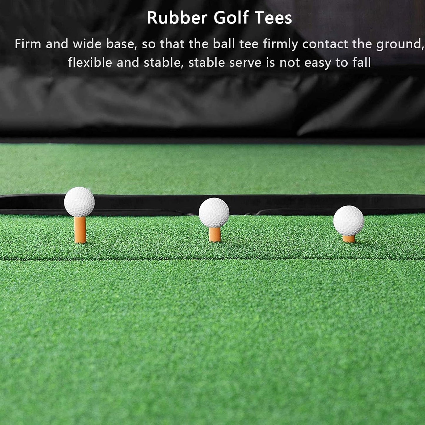 Agatige 10pcs Rubber Golf Tees Set, Golf Trainer Aid Tee Holder Driving Range Golf Accessory Ball Seat for Golf Hitting Mats and Indoor Outdoor Training