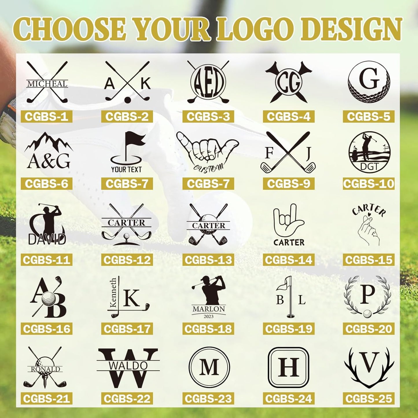 Personalized Golf Ball Stamp | Self-Inking Quick-Drying Golf Ball Marker Tool | 6 Color Options Custom Name Stamper for Golfers | Christmas Father's Birthday Gift | Golf Accessories for Men