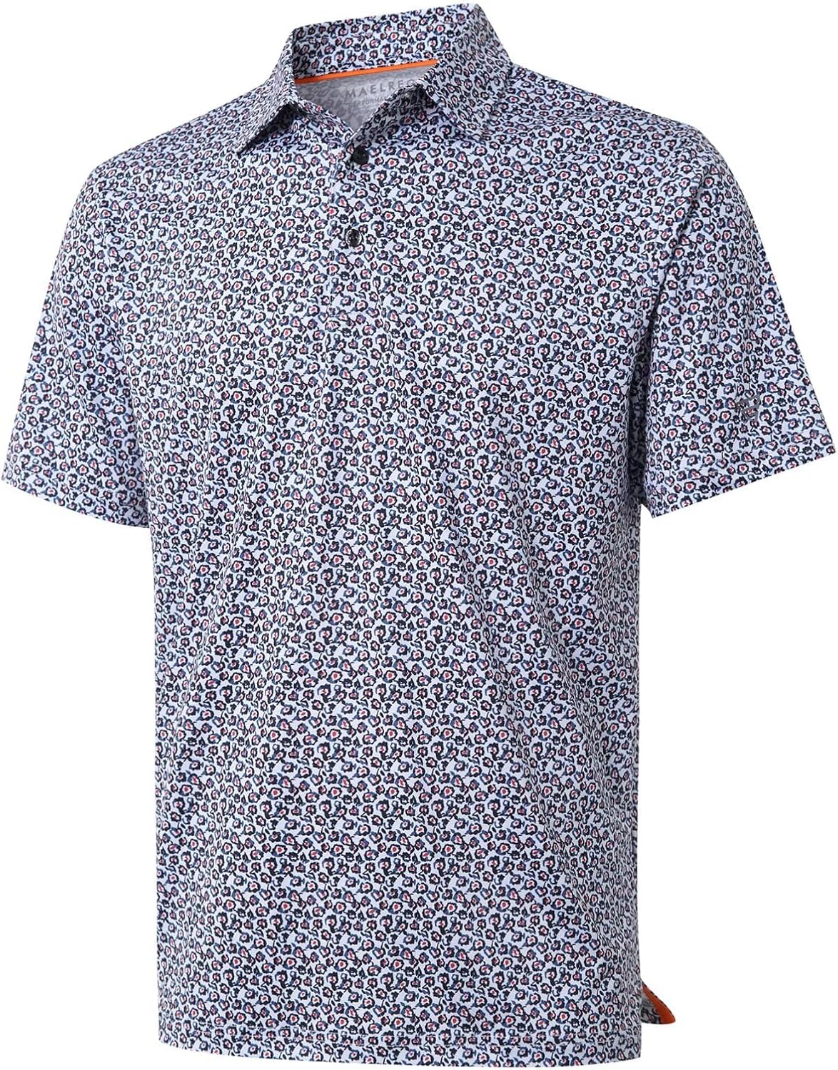 Golf Shirts for Men Dry Fit Short Sleeve Print Performance Moisture Wicking Polo Shirt