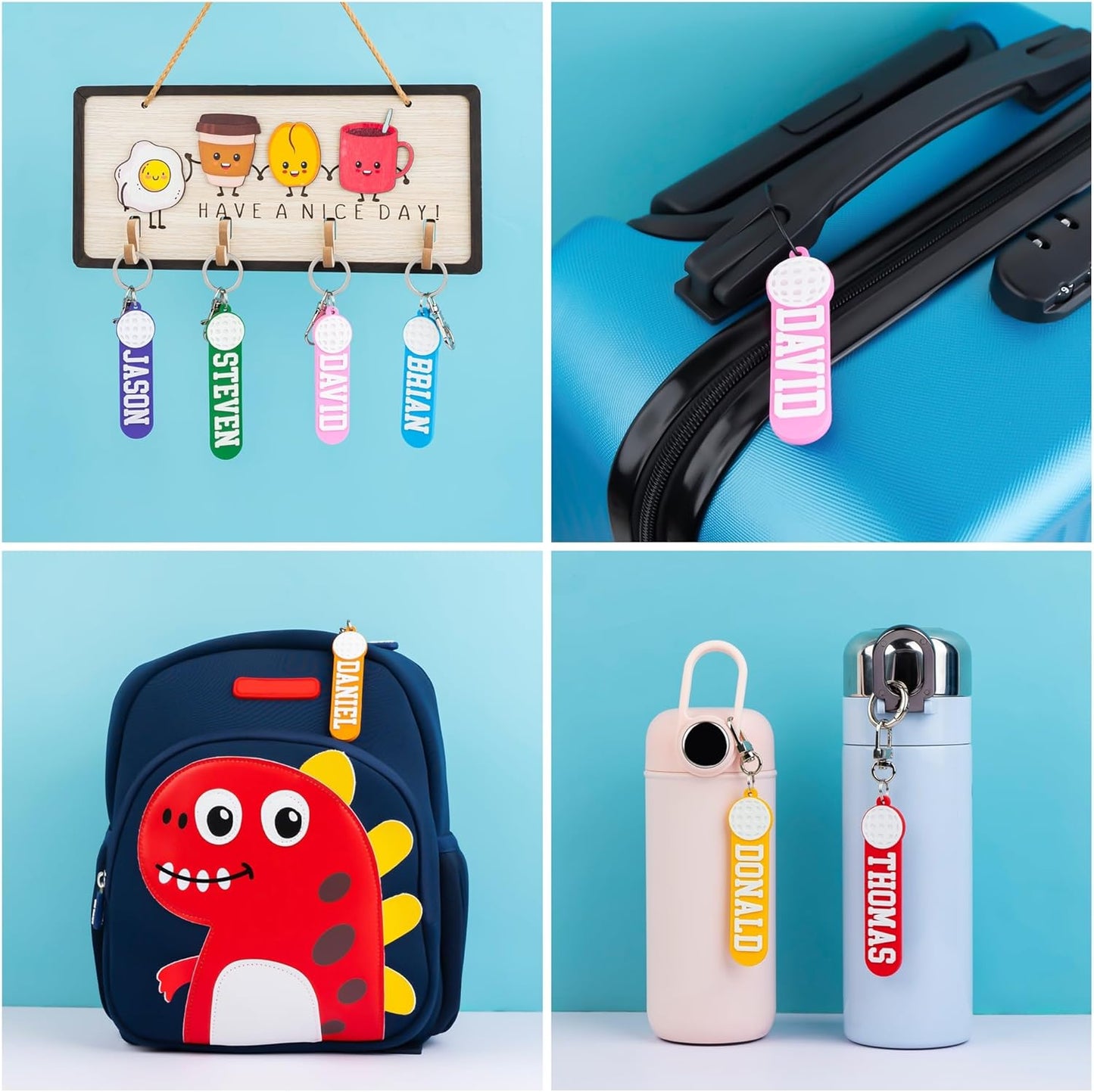 Personalized Sports Golf Keychain – Custom Name Tag, Bag Tag, Luggage Tag – Gift for Kids, Coaches, Teams