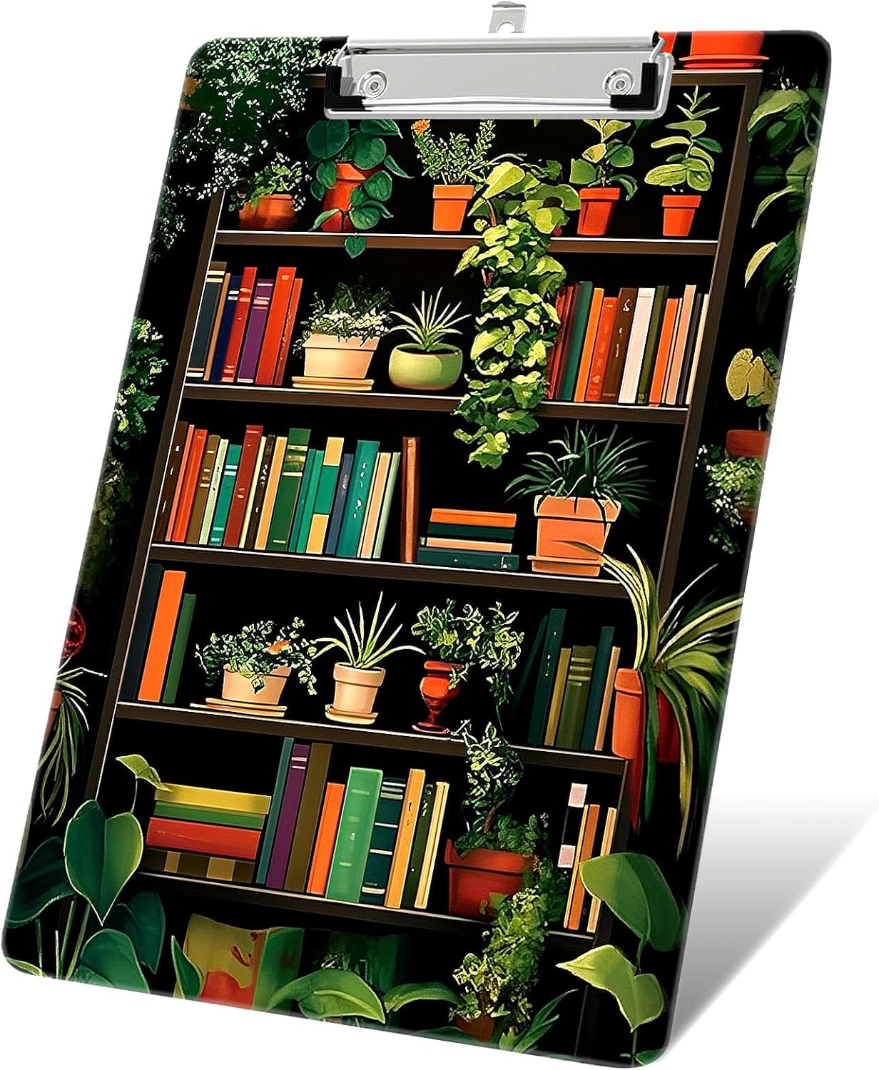 Plastic A4 Clipboards, Cute Fashion Clipboard Decorative, 12.2" x 8.7" Standard A4 Size Clipboards, Plastic Acrylic Clipboard for Teacher, Social Worker, Students,Women, Office Supplies(Plants)