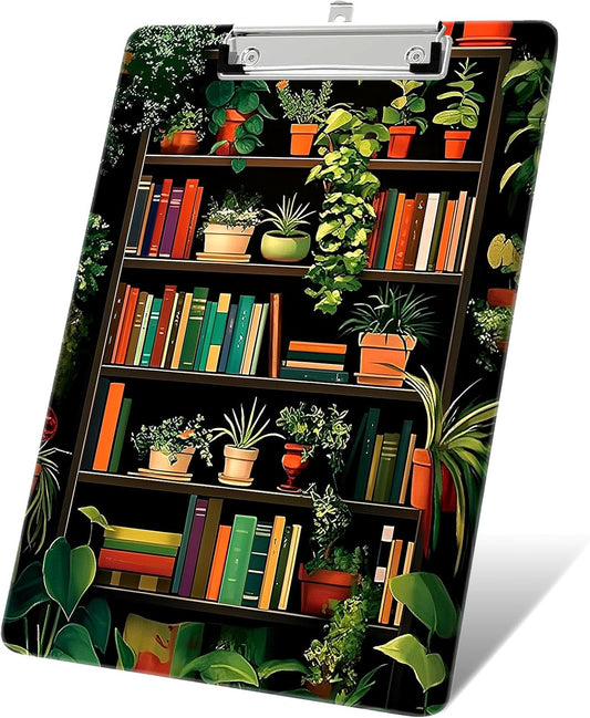 Plastic A4 Clipboards, Cute Fashion Clipboard Decorative, 12.2" x 8.7" Standard A4 Size Clipboards, Plastic Acrylic Clipboard for Teacher, Social Worker, Students,Women, Office Supplies(Plants)