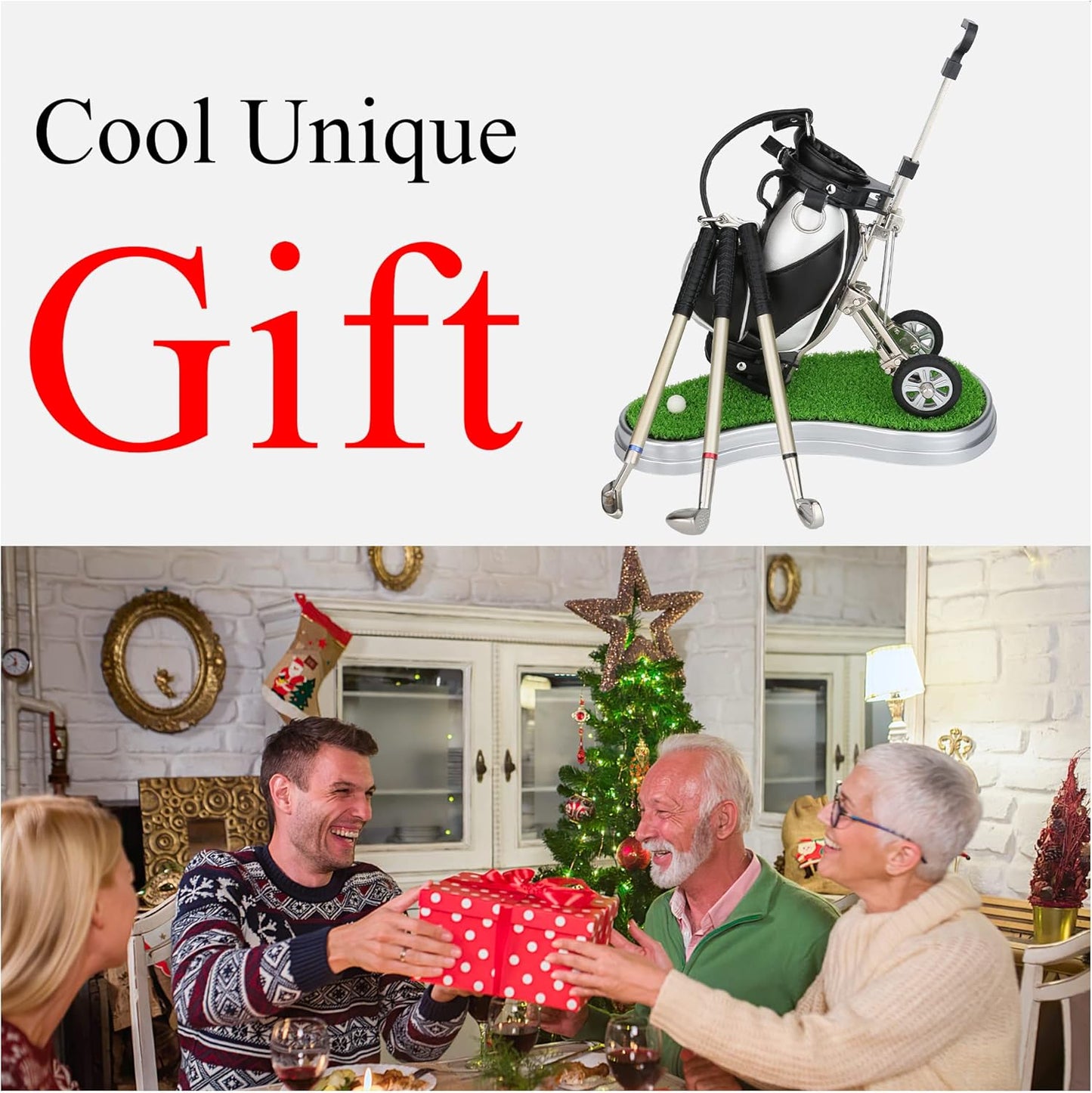 Golf Pen Holder Office Desk Decor Cool Unique Gift - Best Choice for Golf Love