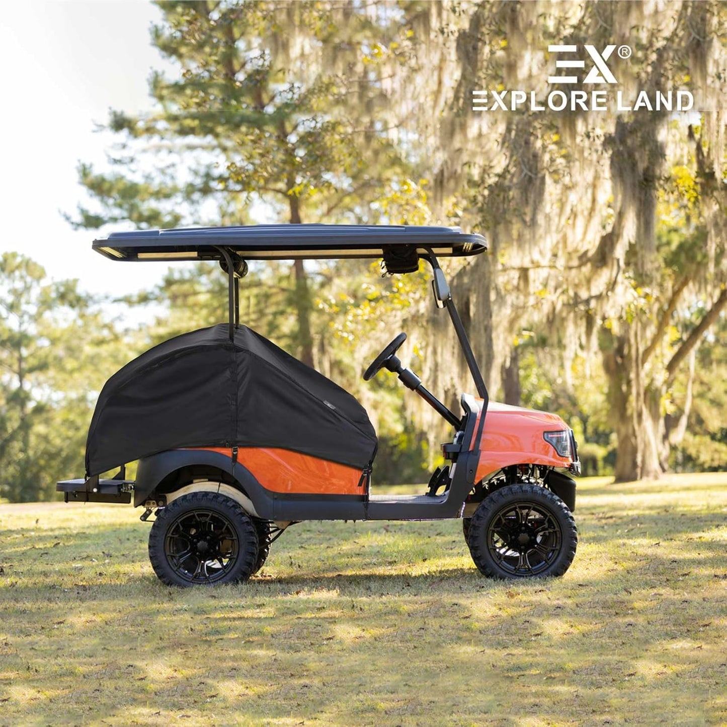Explore Land Waterproof Golf Cart Seat Cover for 2+2 Passenger UV Resistant Seat Protector - Universal Fit for Most Golf Carts