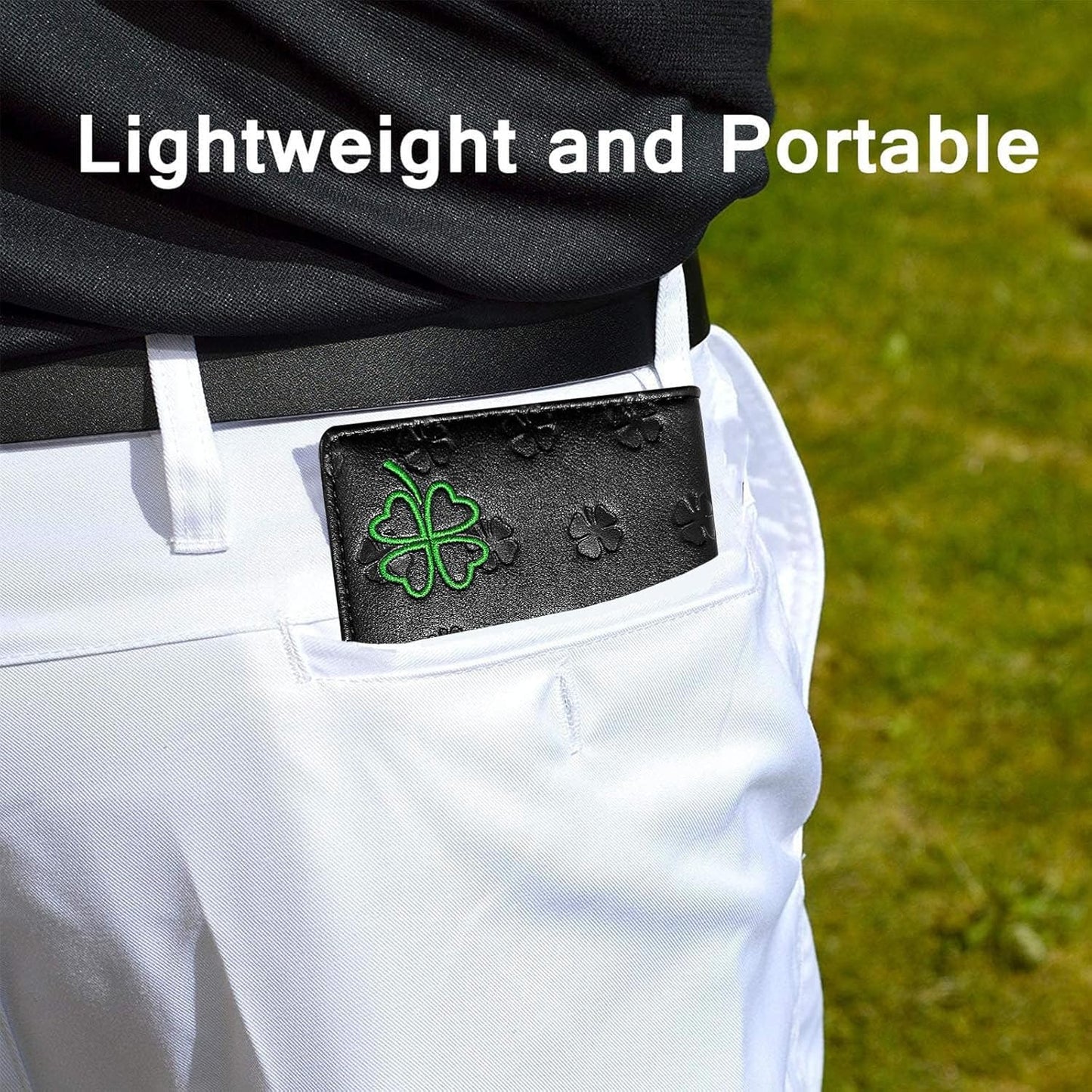 FINGER TEN Golf Scorecard Holder with 2 Free Pencils Value Pack, Premium Leather Yardage Books Cover Weatherproof, Lightweight Portable Score Tracking Accessories for Men Women