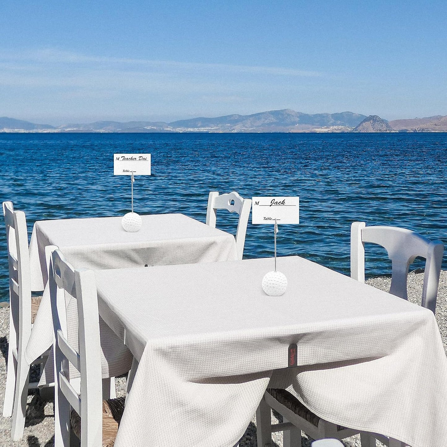 6Pcs Resin Golf Ball Alligator Clips Premium Golf Theme Table Decorations Party Supplies and Gift Card Holders 4.9 x 1.5 Inches