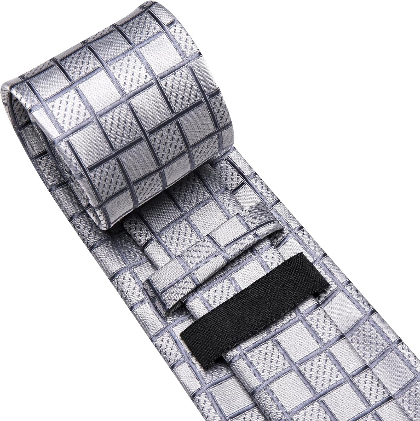 Dubulle Mens Paisley Striped Tie WOVEN Necktie for Men and Handkerchief Cufflinks Set Wedding Formal Business