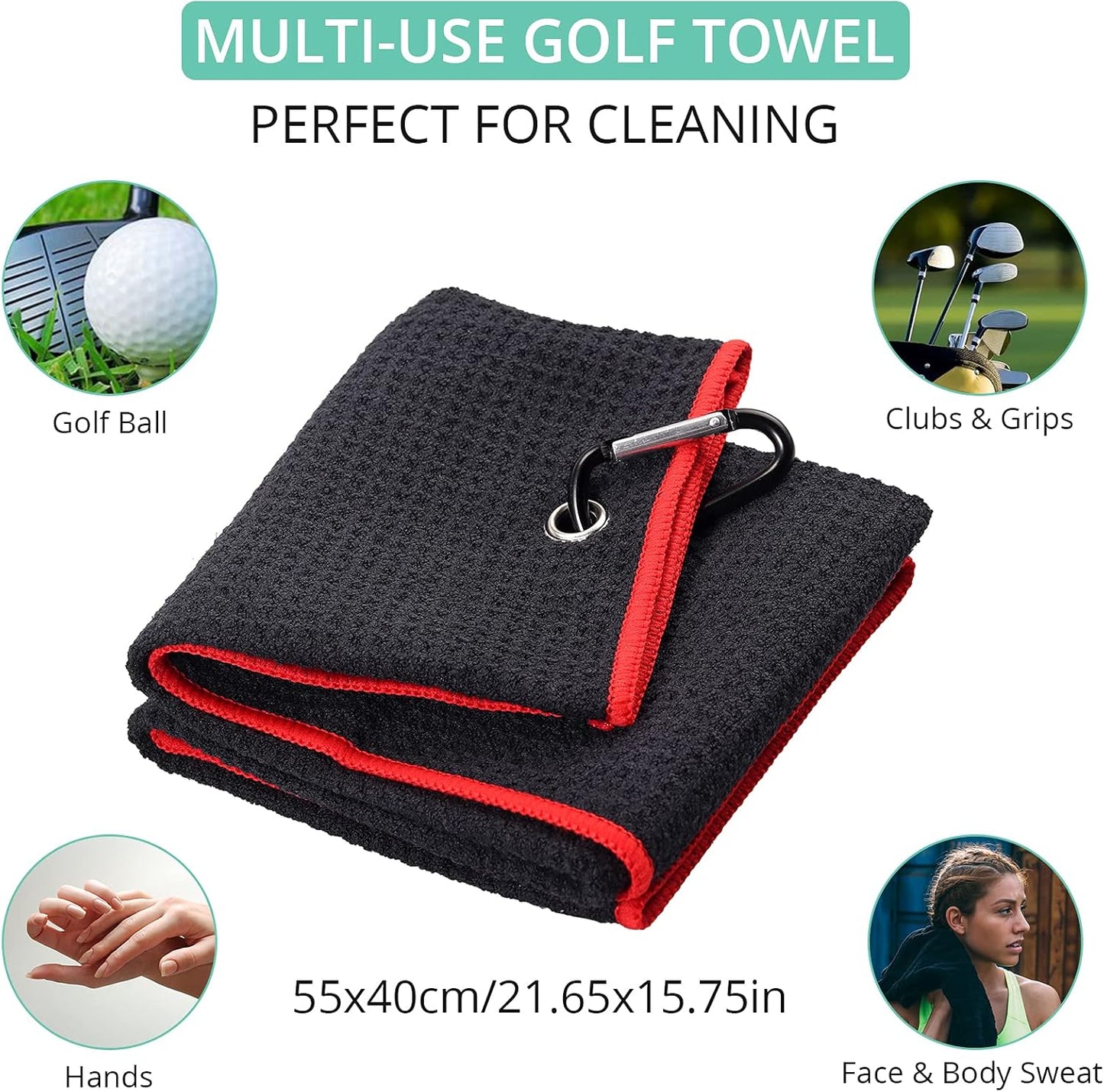 VINTEAM Golf Club Brush Cleaning Kit, Golf Towel, Golf Club Accessories