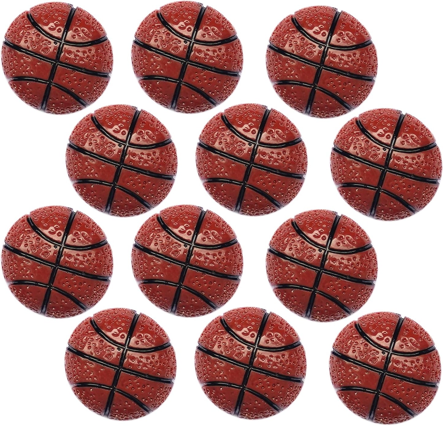 KEYDUACU Strong Ball Magnets,12Pcs 3D Basketball Sports Craft Decoration Magnet,Strong Fridge Magnets for Kitchen, School,Office Whiteboard, Cabinet and Dishwasher