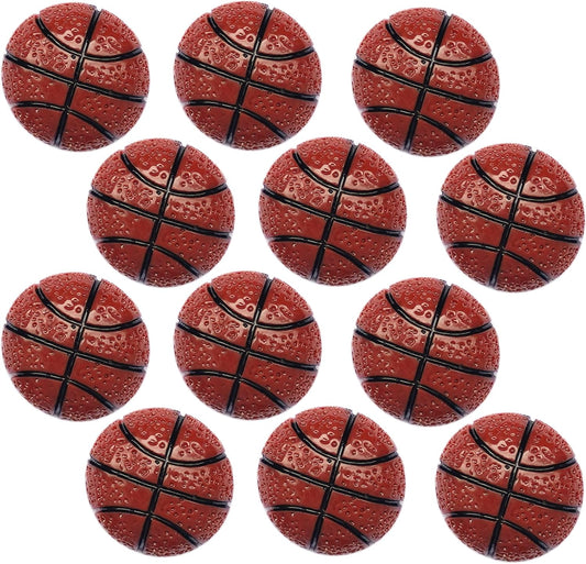 KEYDUACU Strong Ball Magnets,12Pcs 3D Basketball Sports Craft Decoration Magnet,Strong Fridge Magnets for Kitchen, School,Office Whiteboard, Cabinet and Dishwasher