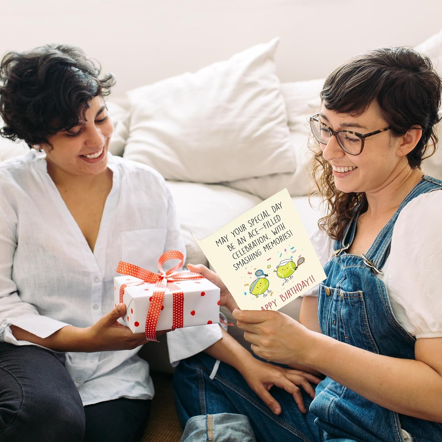 Cheerin Happy Birthday Card for Him or Her - Sweetest Day Card - Tennis Birthday Card for Tennis Lovers Men Women Girlfriend Boyfriend Husband Wife