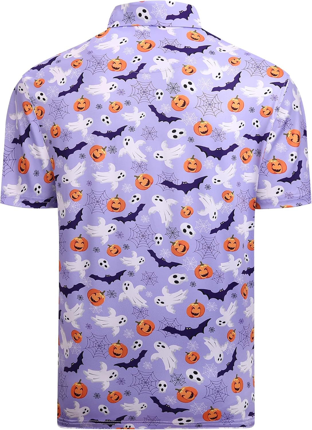 Alex Vando Mens Hawaiian Golf Shirt Moisture Wicking Digital Print Golf Shirts for Men