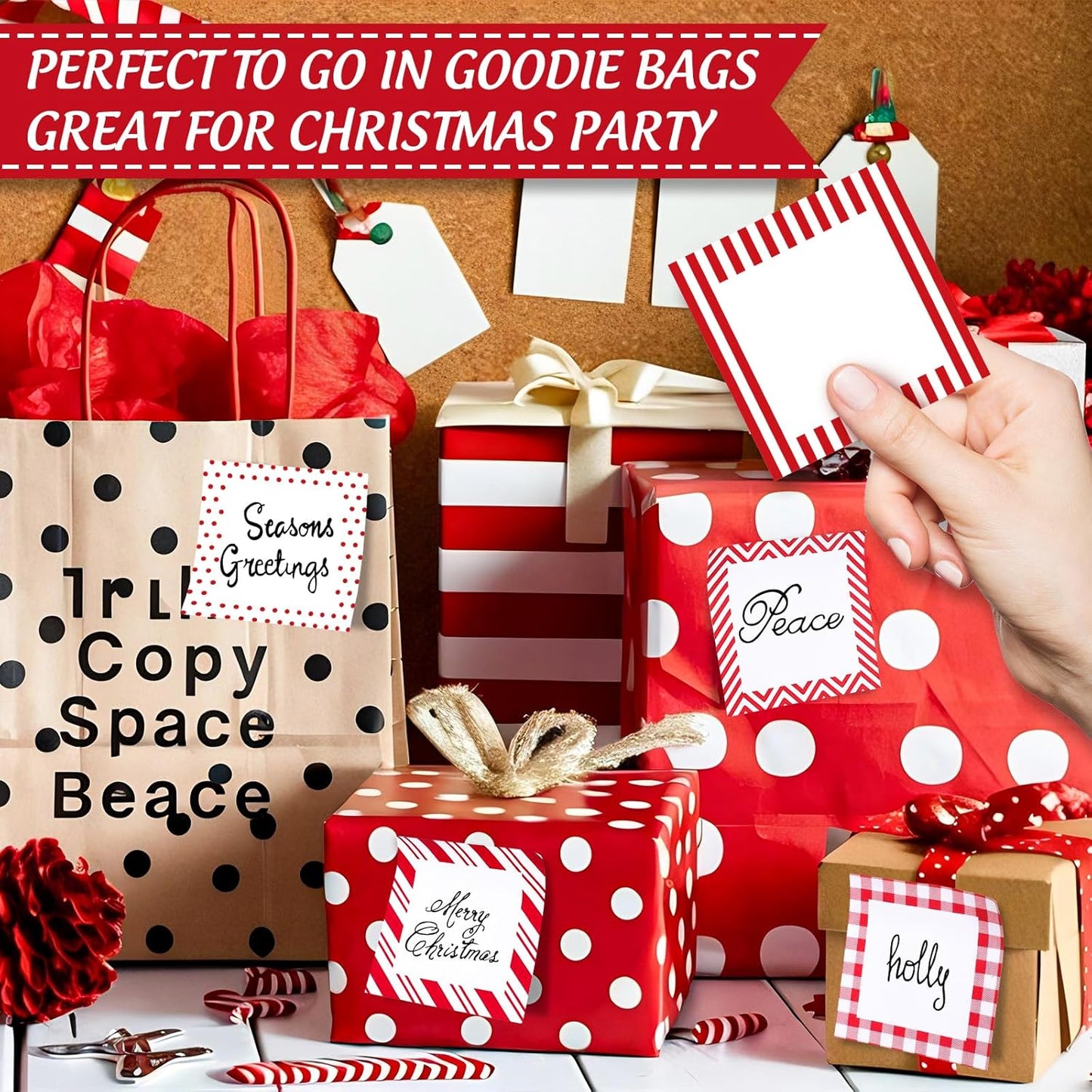 48Pcs Christmas Ballpoint Pen with Sticky Note Red White 24pcs Retractable Writing Pen 24Pcs Notepad Plastic Black Ink Pen for Xmas Winter Classroom Home Office Party Supplies