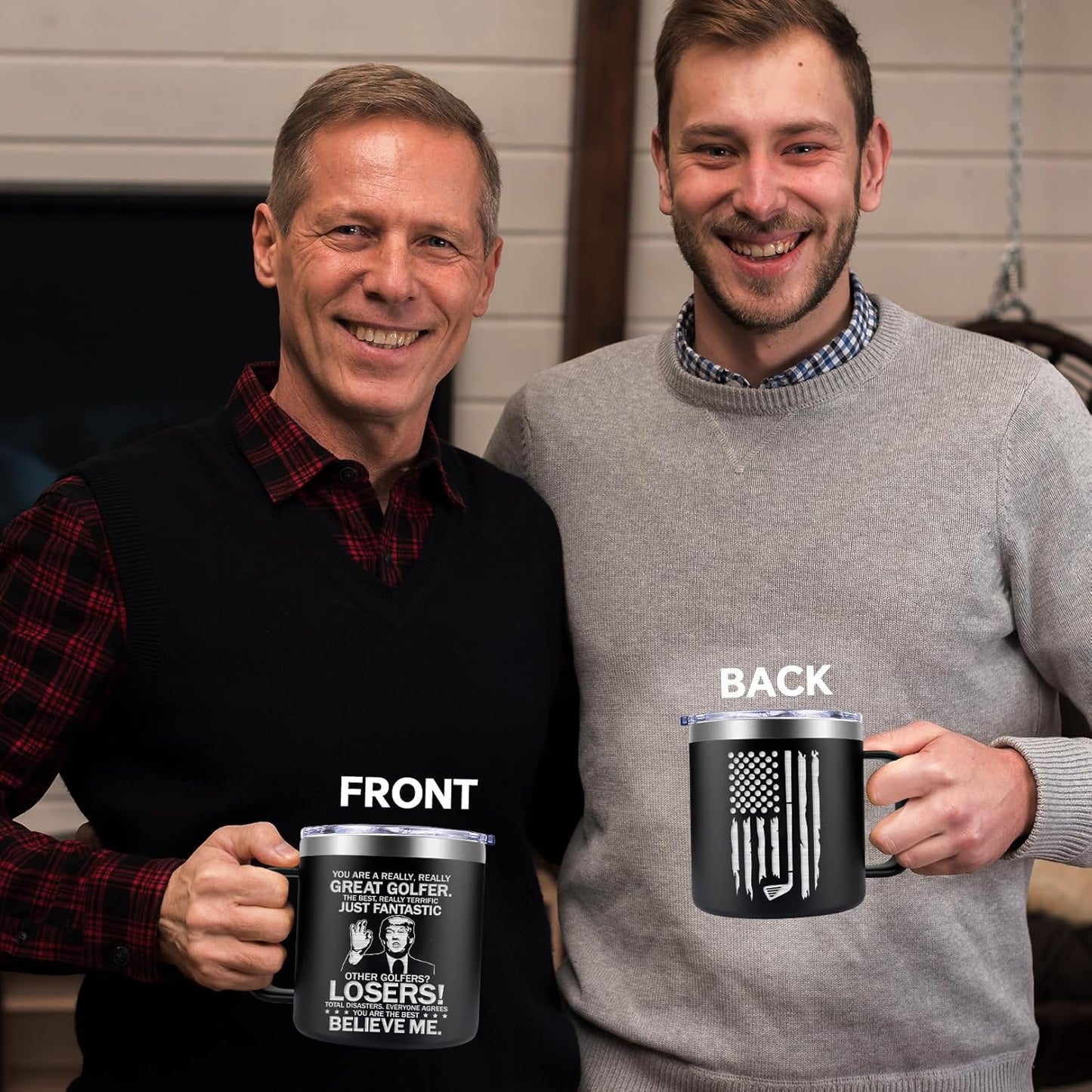 Fufendio Golf Gifts for Men - Best Golf Gift 14oz - Fathers Day Golfs Gifts for Dad Grandpa Brother Men Golfers Him - Christmas Gift