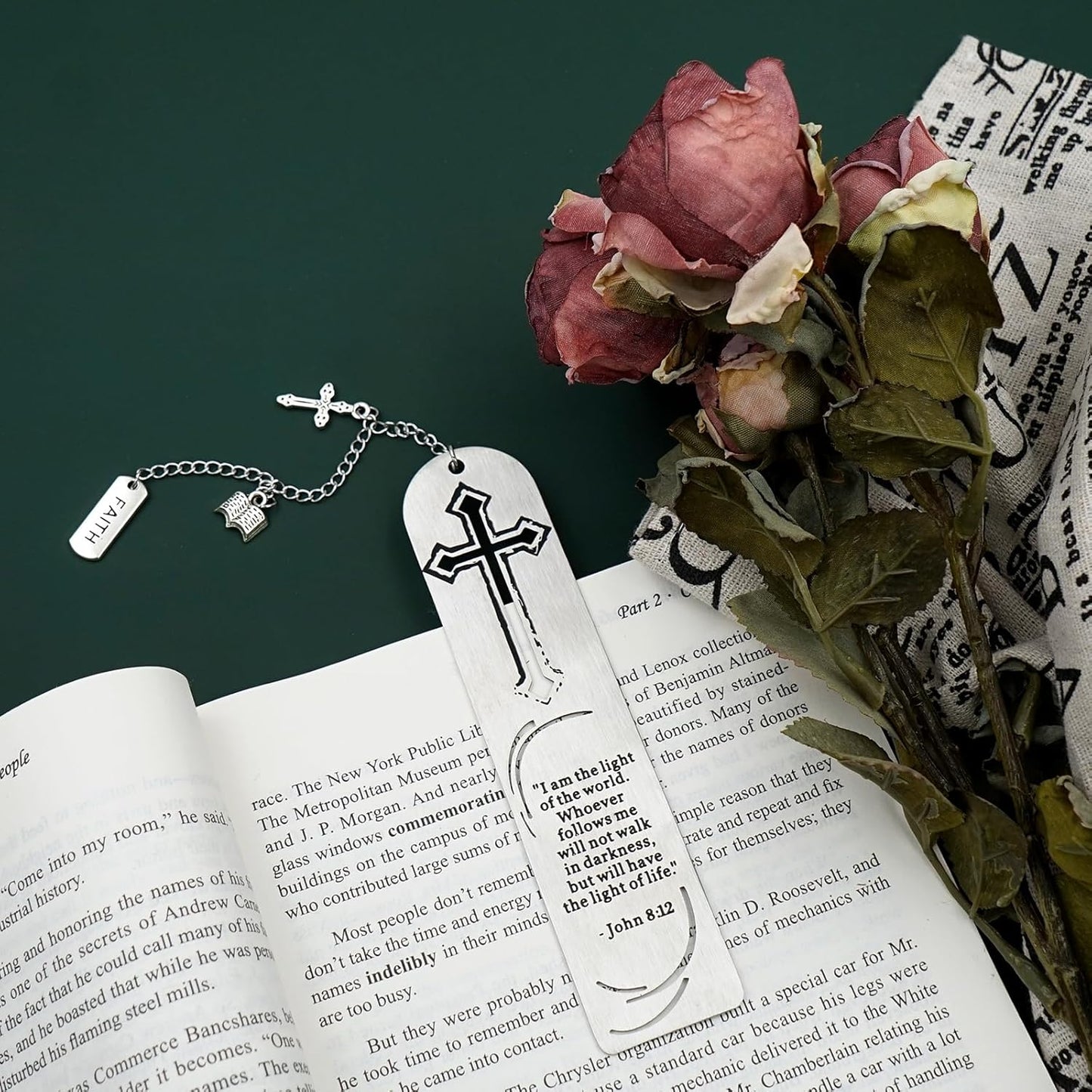 Metal Bookmark Gifts for Women Men,Book Marks for Reading,Bible Bookmarks,Friends Teacher Birthday Valentines Mothers Fathers Day Christmas Book Lovers Gift (01-Light of The World)