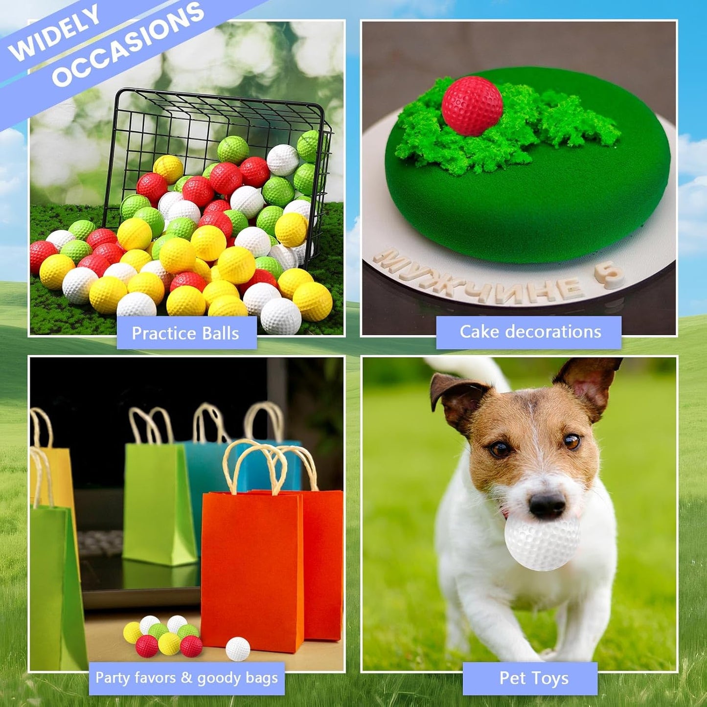 Junkin 80 Pcs Foam Golf Balls Rubber Practice Balls Realistic Feel and Flight Sport Training for Indoor or Outdoor Backyard Golf Training