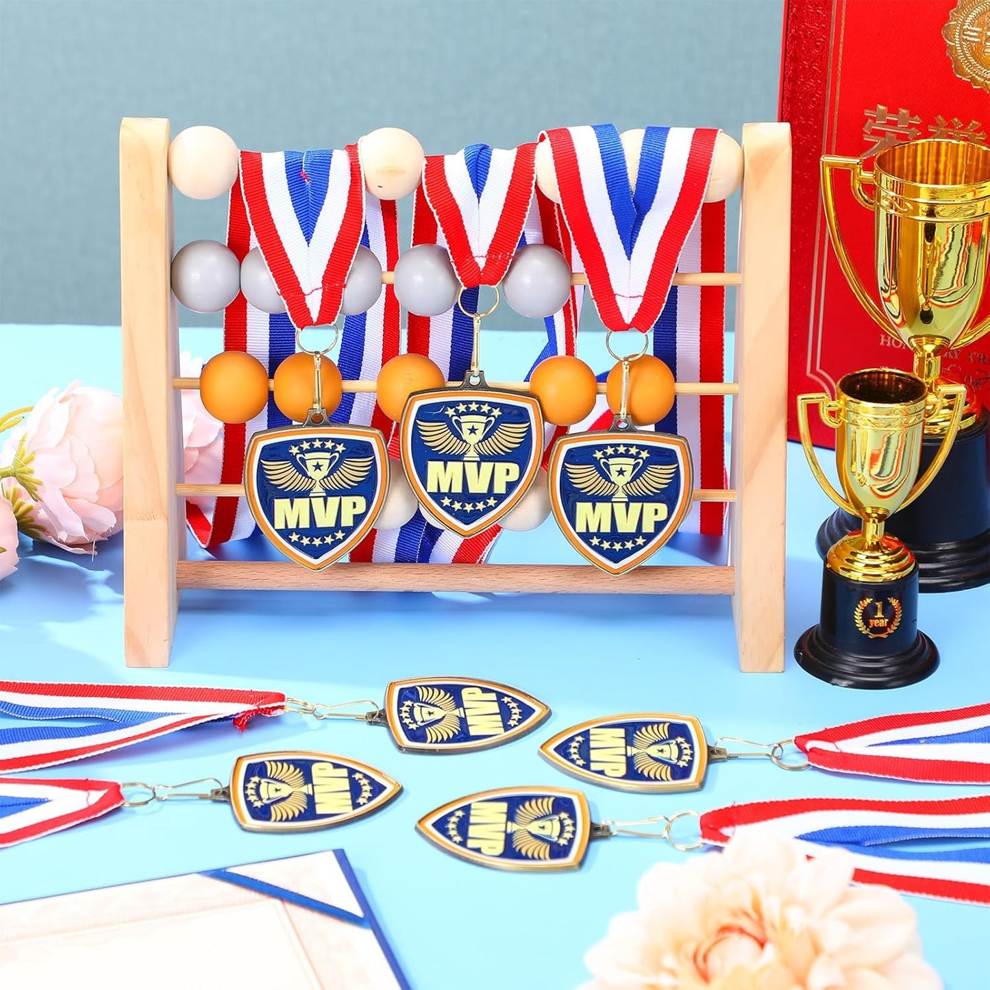 10/20 /30/40 Pcs Award Medals Bulk Sports Medals with Neck Ribbons 2.4 Inch Winner Award Trophy Prize Gift for Sports Themed Party Favors Tournaments School Match
