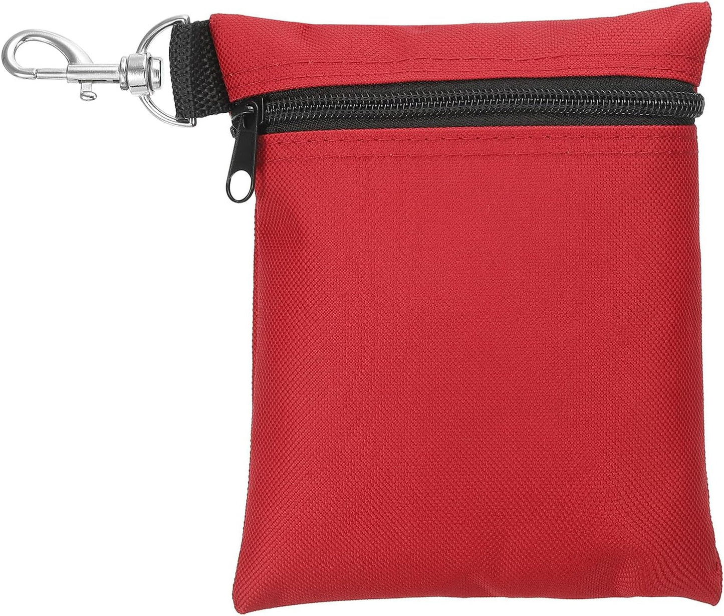 PATIKIL Golf Tee Pouch, Zipper Golf Ball Bag with Metal Lobster Claw Clip for Men Women Valuables Holder